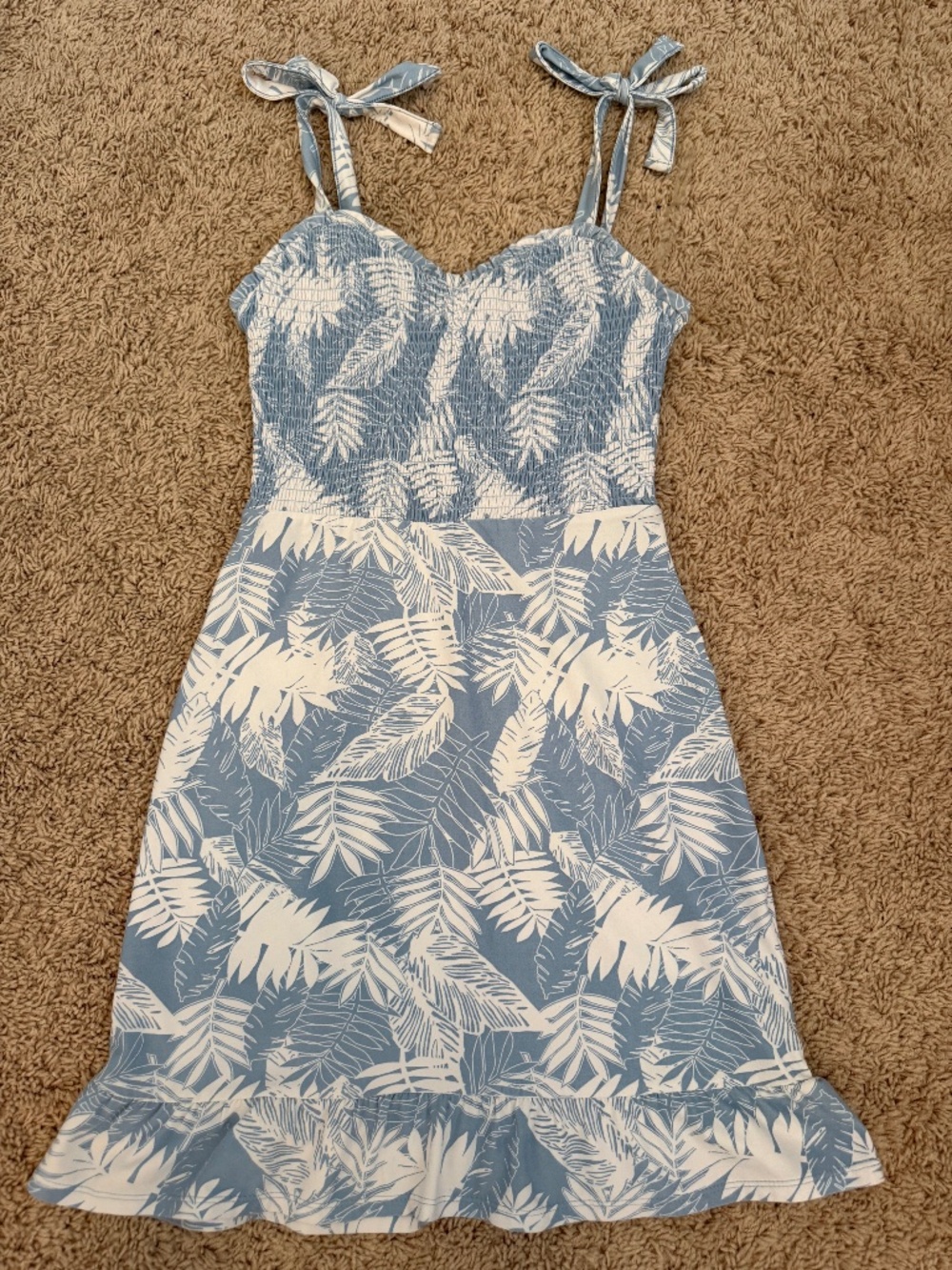 No Boundaries Blue and White Dress